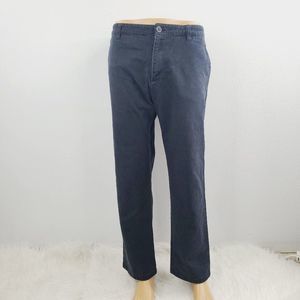 Adidas Mens Black High Rise Dark Wash Straight Denim Jeans Size 36X32